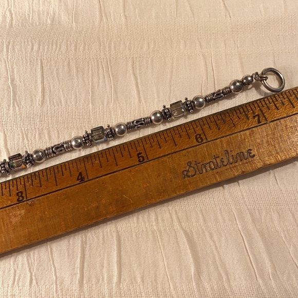 Sterling Silver Bracelet & Swarovski Crystals - Picture 7 of 7